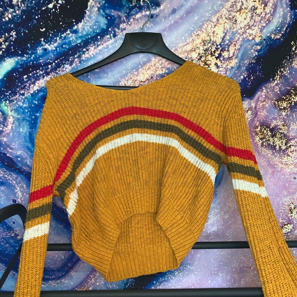 Yellow Cropped Sweater